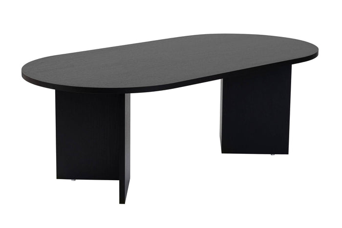 Calicosy - Ovale salontafel B119 cm - IRIS - Zwart Eikenlook
