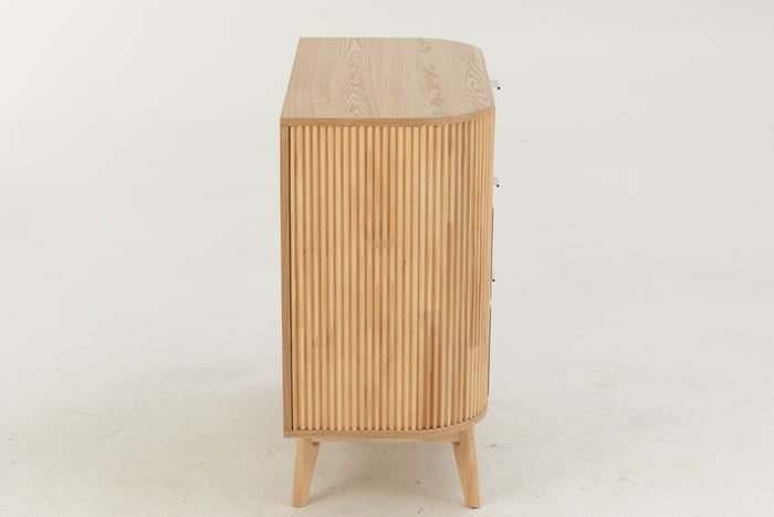 J-Line kast Rond - dennenhout - naturel - large