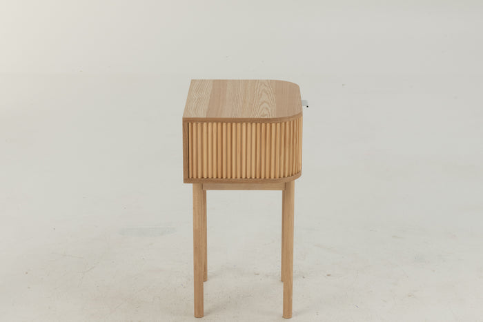 J-Line nachtkastje Rond - dennenhout - naturel