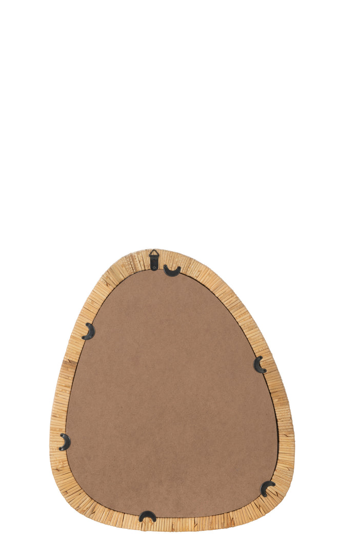 J-Line spiegel Paille - jute|glas - naturel - small - 54 x 46.5 cm
