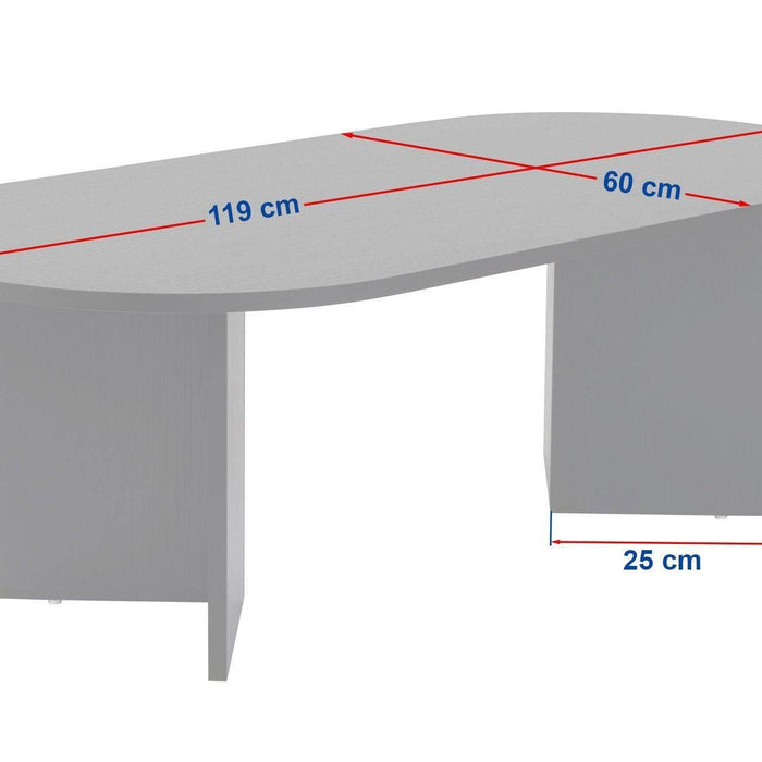 Calicosy - Ovale salontafel B119 cm - IRIS - Walnootlook