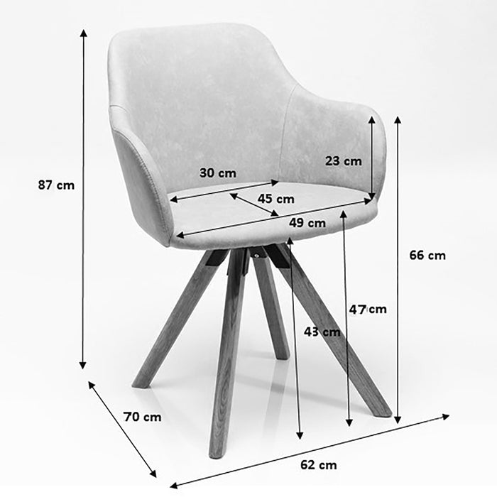 Kare Design Lady Loco draaistoel - groen