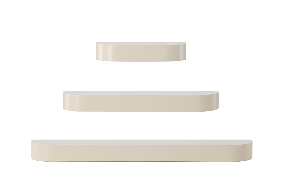 Rebellenclub Nerano Wandplanken - set van 3 - Beige