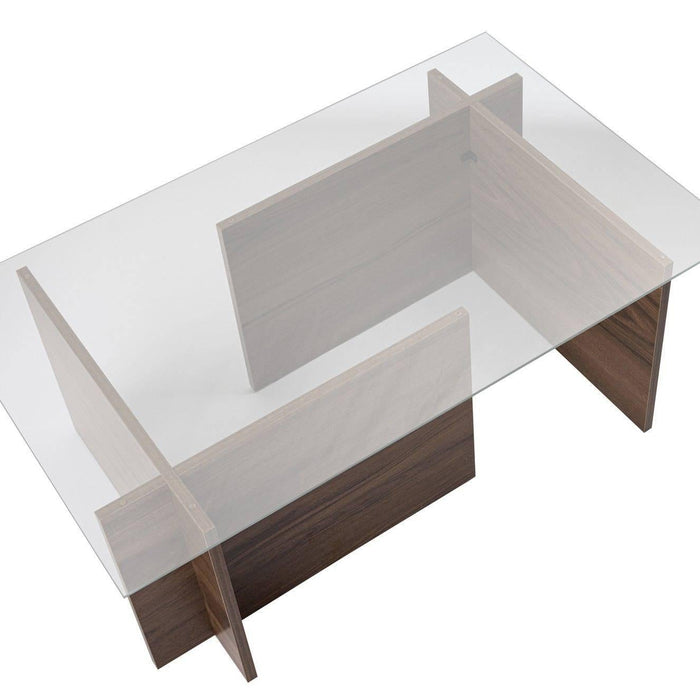Calicosy - Salontafel met glazen blad L105 cm - NOAH
