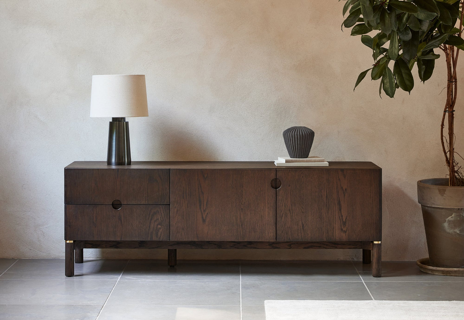 Rebellenclub Tulum TV-Meubel - Donkerbruin