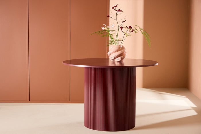 Rebellenclub Graus Eetkamertafel - ¿110 cm - Bordeauxrood