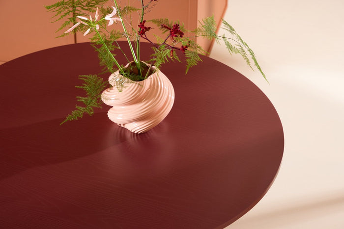 Rebellenclub Graus Eetkamertafel - ¿110 cm - Bordeauxrood