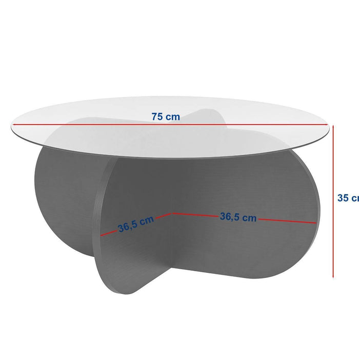 Kalune Design Salontafel Aeris rookglas
