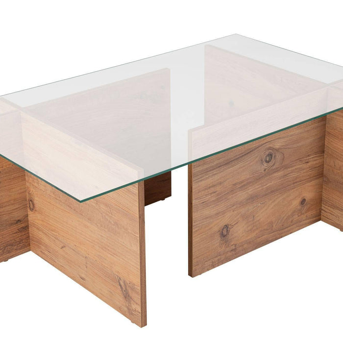 Calicosy - Salontafel met glazen blad L105 cm - NOAH