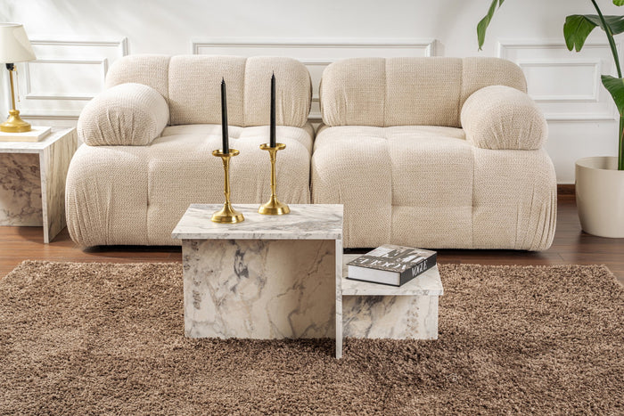 Giga Meubel - Salontafel Wit Hout - 80x40x40cm - Harmony