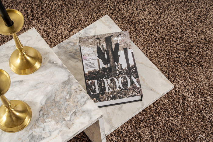 Giga Meubel - Salontafel Wit Hout - 80x40x40cm - Harmony