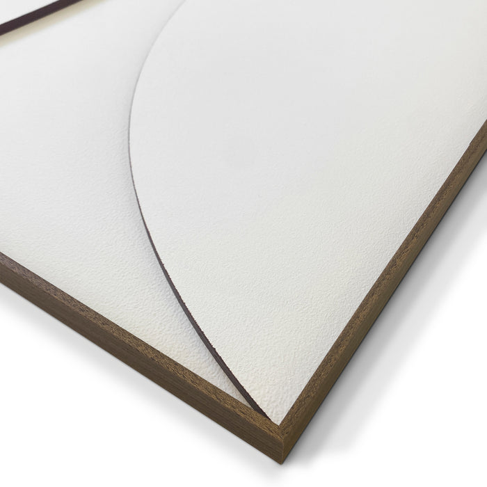 by fonQ Raised Abstraction Schilderij - Connection - 40 x 118 cm - Bordeaux / Walnoot