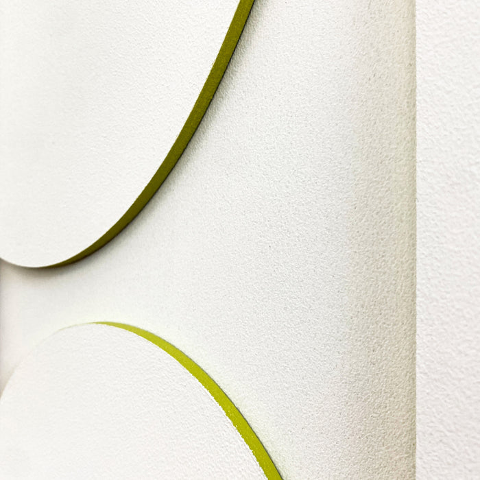 by fonQ Raised Abstraction Schilderij - Harmony - 40 x 118 cm - Lime / Eiken