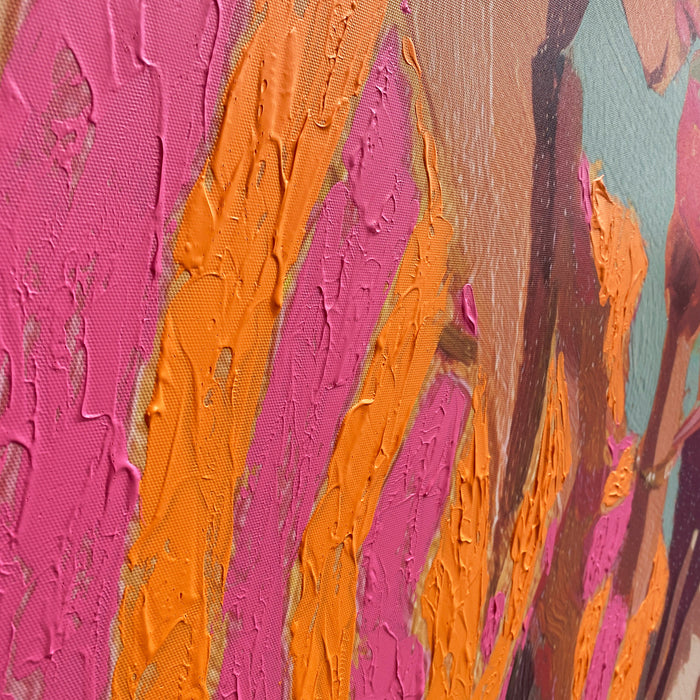 by fonQ Vintage Voyage Schilderij 100 x 120 cm - Walnoot