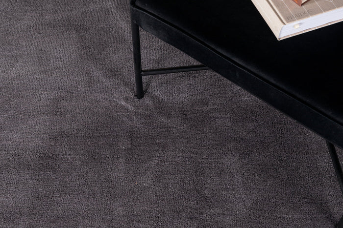 Rebellenclub Bramming Vloerkleed Rond ø200 - Donker grijs