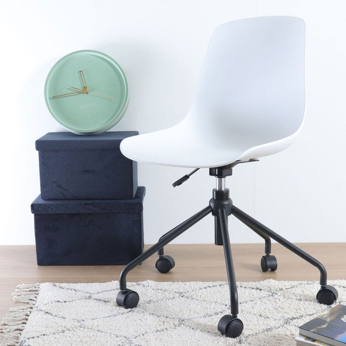 Nolon Nout-Pip Bureaustoelen Set van 2 - Wit - Zwart Onderstel