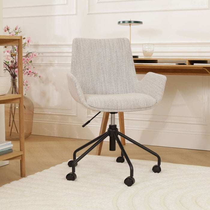 Nolon Nout-Eef Bureaustoel Beige Gemêleerd - Armleuning - Zwart