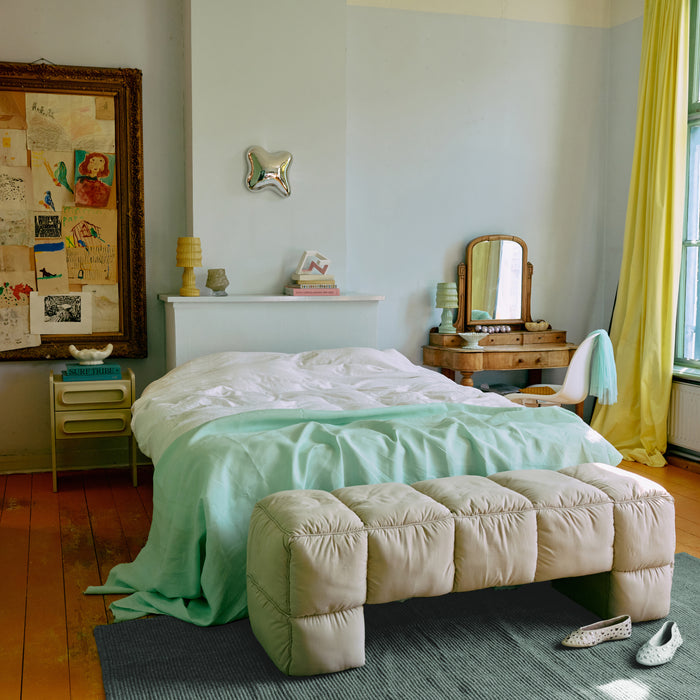 HKliving Puffy Lobby Bankje - Pebble