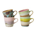 HKliving 70's Ceramics Americano Mok 0,27 L - Set van 4 - Rococo