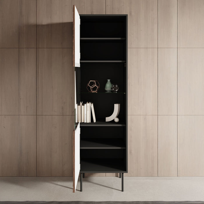 Meubella - Vitrinekast Cordoba - Eiken - 53 cm