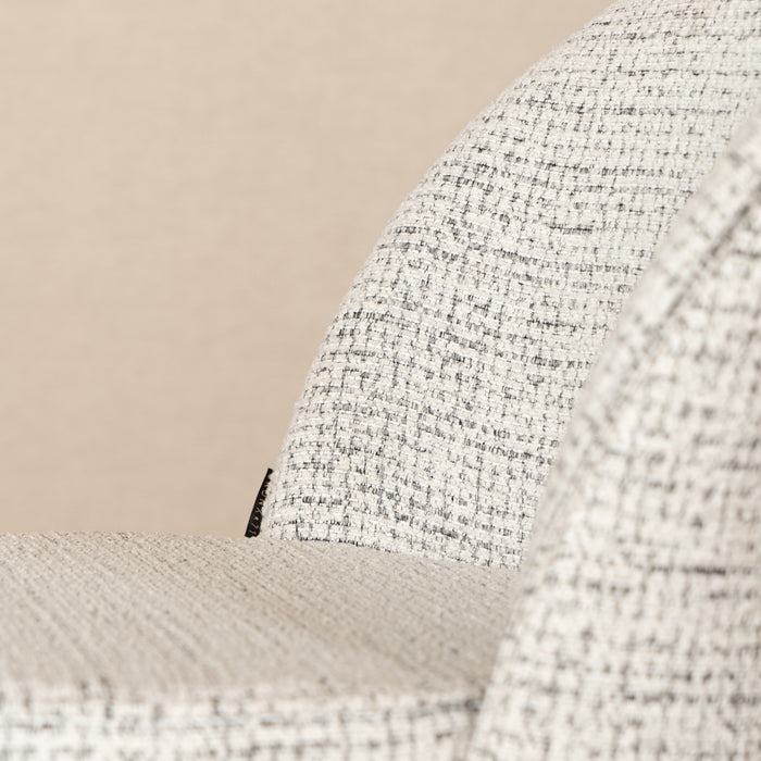 Bronx71 Barkruk Odin gemêleerde stof off white|zwart 63-83 cm