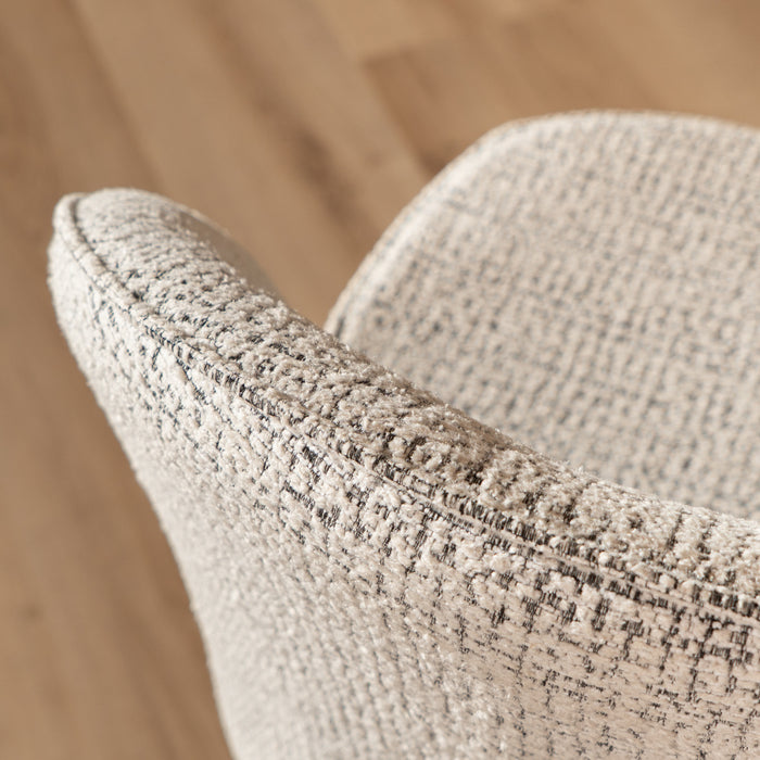 Bronx71 Barkruk Odin gemêleerde stof off white|zwart 63-83 cm