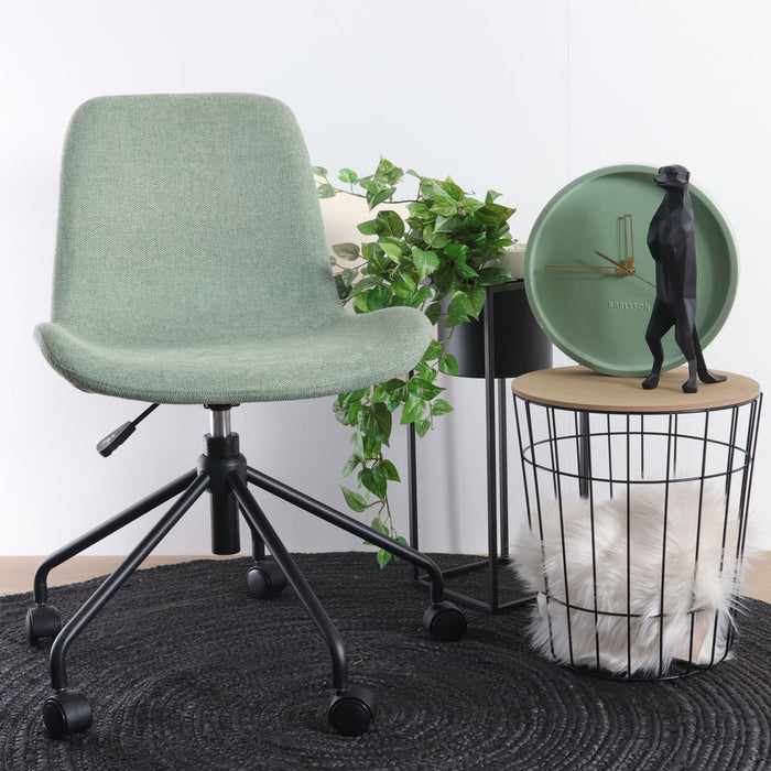 Nolon Nout-Fé Bureaustoelen Set van 2 - Zacht groen - Zwart Onderstel