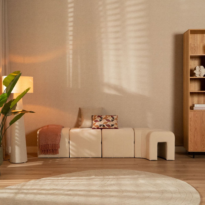 Bronx71 Modulaire hoekhocker Seth chenille off white