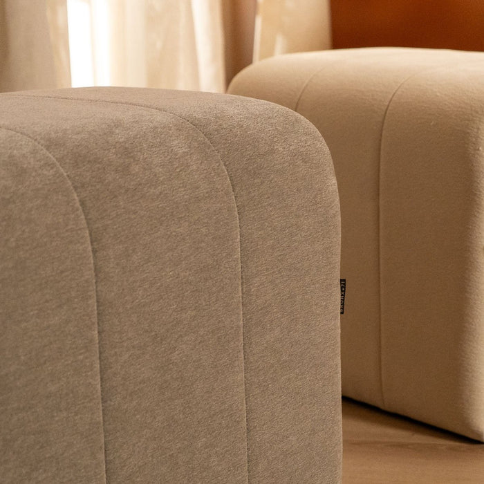 Bronx71 Modulaire hocker Seth chenille taupe