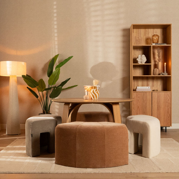 Bronx71 Modulaire hoekhocker Seth chenille taupe