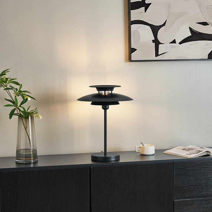 QAZQA Retro tafellamp zwart staal 45cm - Pauly