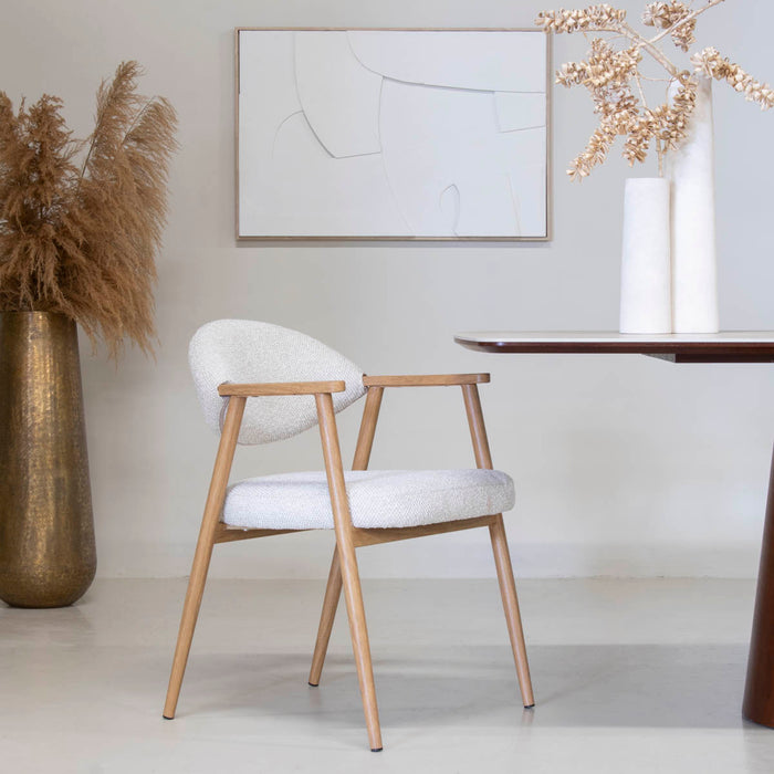 DÉJA Living - Eetkamerstoel Beige|Naturel - Karup - Set van 2