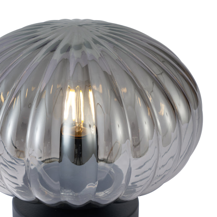 QAZQA Design tafellamp zwart met smoke glas - Mochi