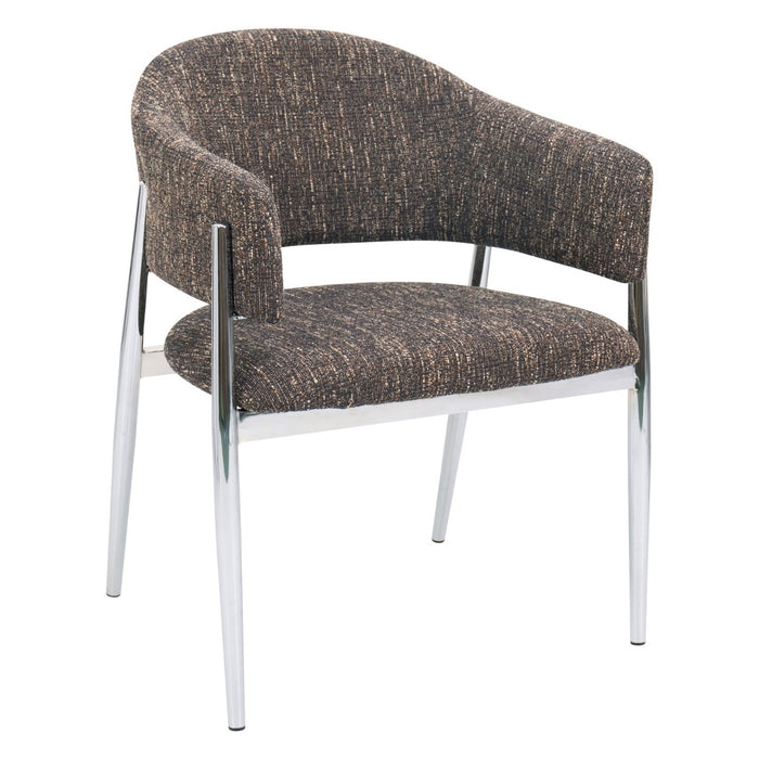 DÉJA Living - Eetkamerstoel Donkerbruin|Chrome - Dénia - Set van 2