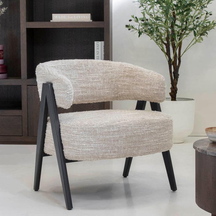 DÉJA Living - Fauteuil Beige|Zwart - 67x64x72cm - Fly