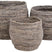 House Nordic Tivoli Grijze Maïsbladeren Manden Set van 3