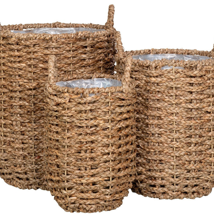 House Nordic Hue Natural Zeegras Manden Set van 3