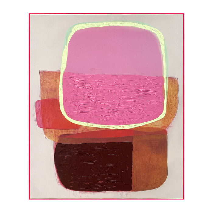 by fonQ Luminous Pop Schilderij 100 x 120 cm - Neon Roze