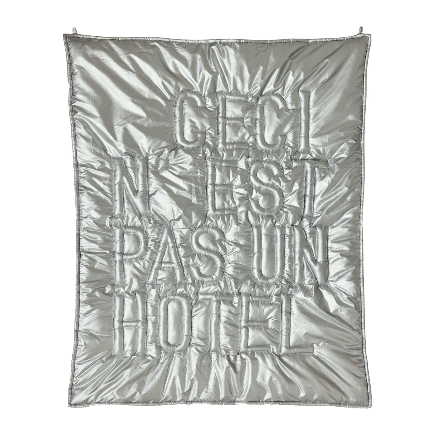 HKliving Wandkleed 'Ceci n'est pas un hôtel - Zilver