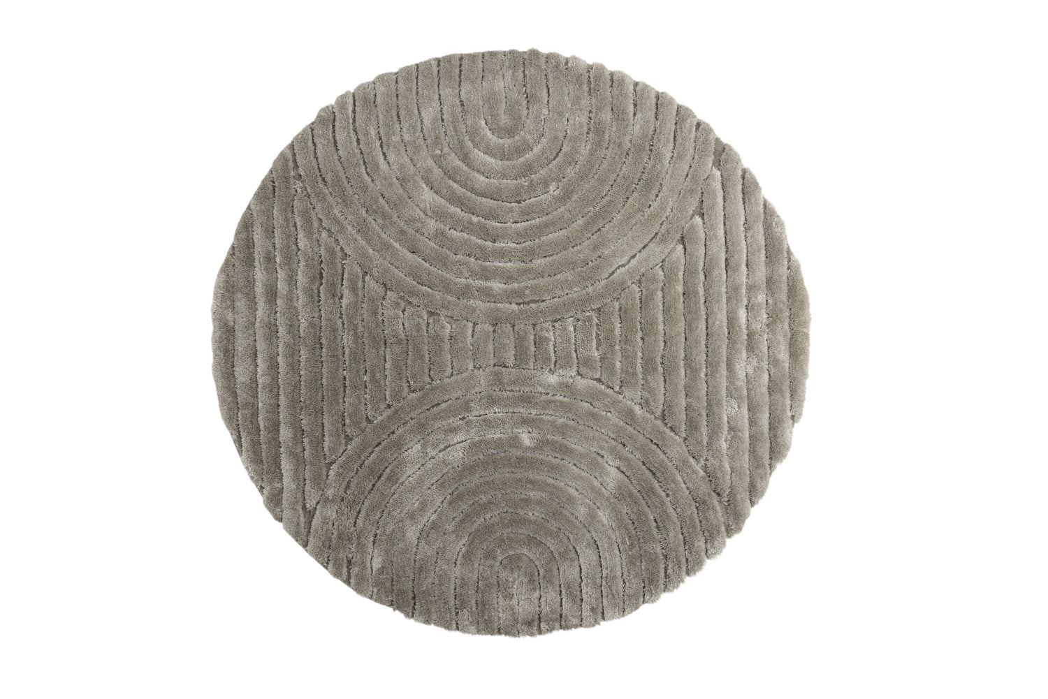 Rebellenclub Kaimana Vloerkleed Rond 200x200cm - Greige