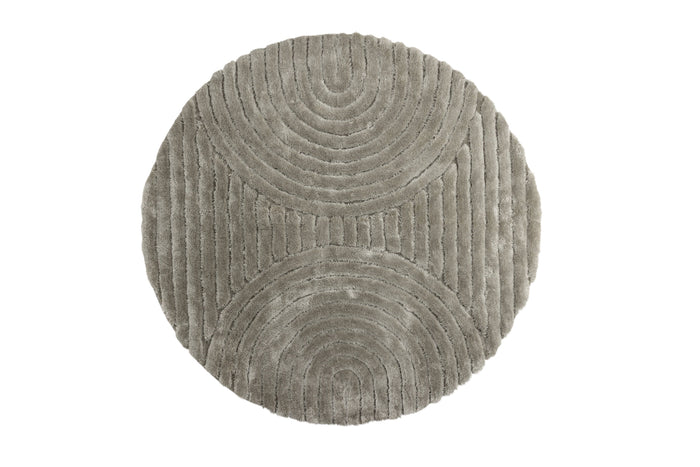 Rebellenclub Kaimana Vloerkleed Rond 200x200cm - Greige