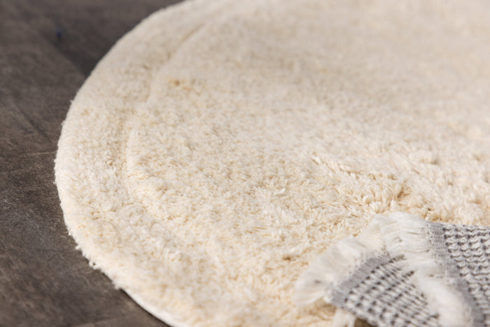 Rebellenclub Hemi Badmat Ovaal 60x85cm - Creme