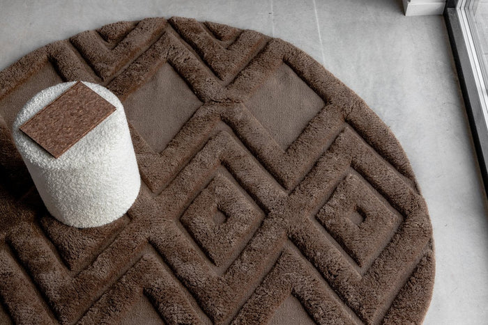 Rebellenclub Fino Vloerkleed - ø200cm - Bruin