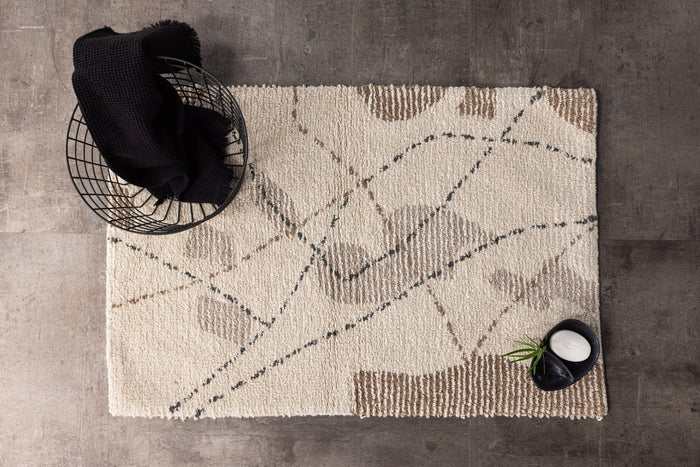 Rebellenclub Hine badmat - 60x90cm - Bruin|grijs