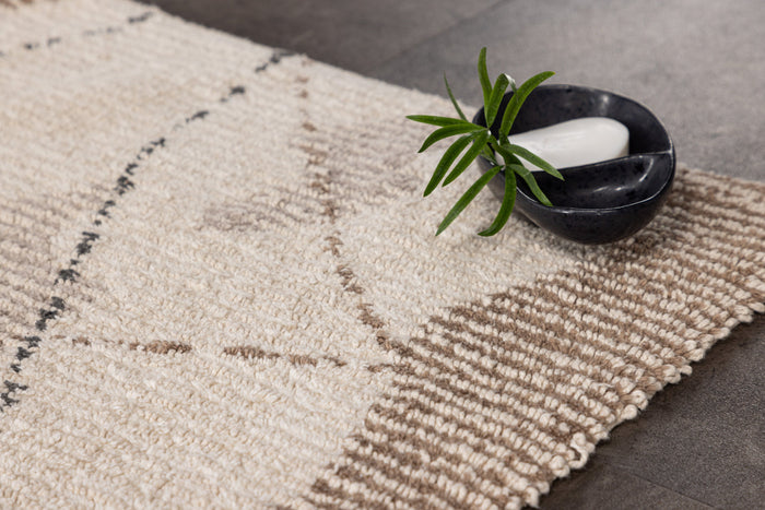 Rebellenclub Hine badmat - 60x90cm - Bruin|grijs