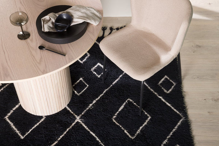 Rebellenclub Rossel Vloerkleed - 350 x 250 cm - Zwart