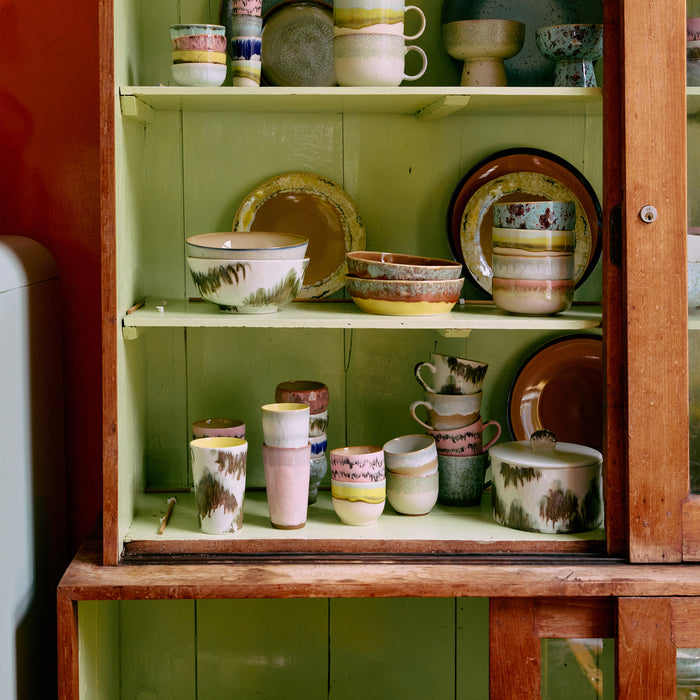 HKliving 70's Ceramics Latte Mok 0,3 L - Set van 2 - Fresco