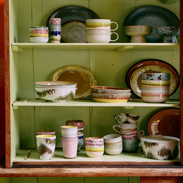 HKliving 70's Ceramics Theemok 0,46 L - Set van 2 - Baroque