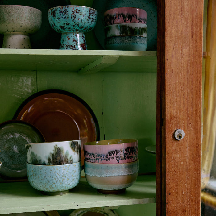 HKliving 70's Ceramics Ristrettokopje 0,1 L - Set van 4 - Futurism