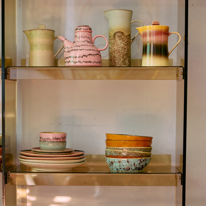 HKliving 70's Ceramics Ristrettokopje 0,1 L - Set van 4 - Futurism